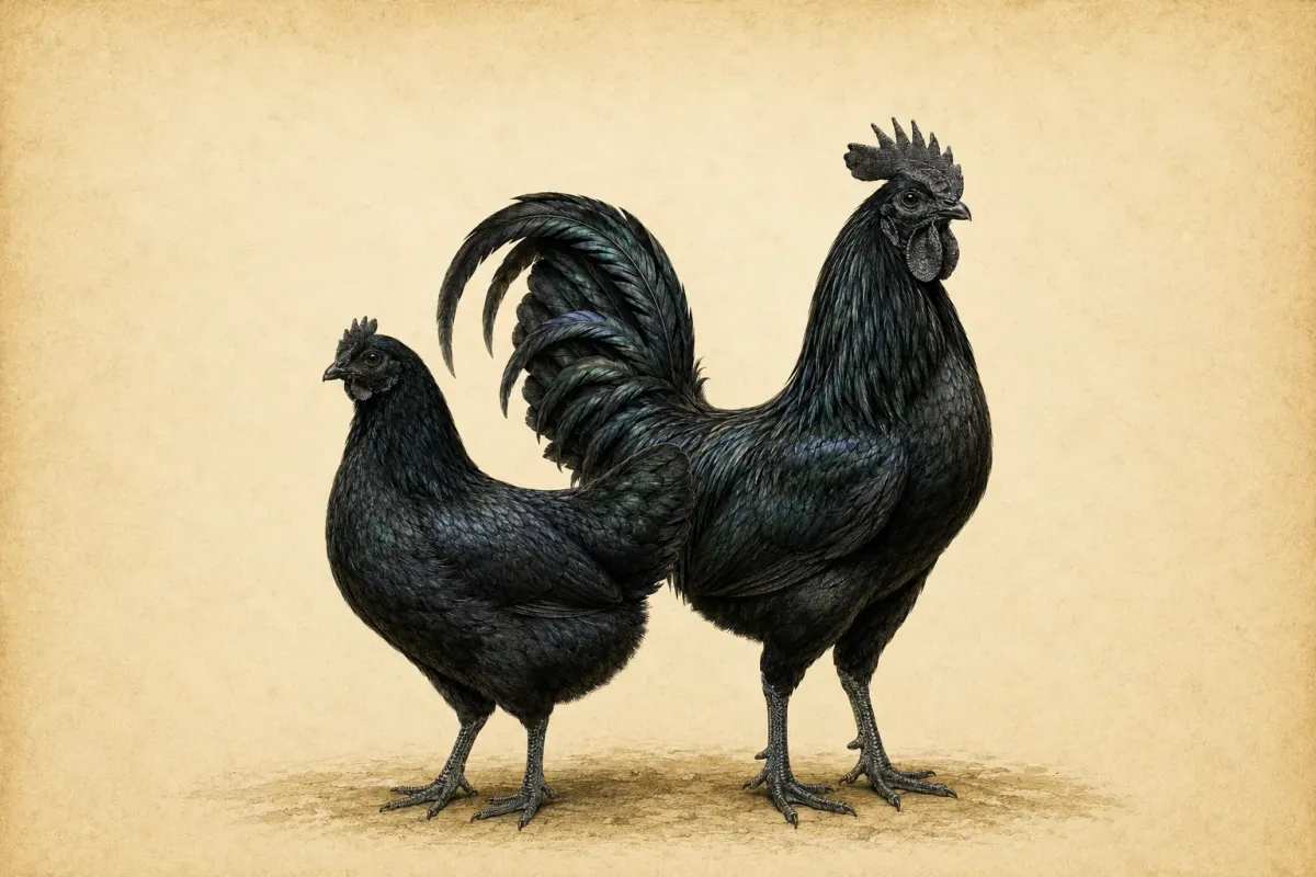 Fibromelanistic Black Ayam Cemani